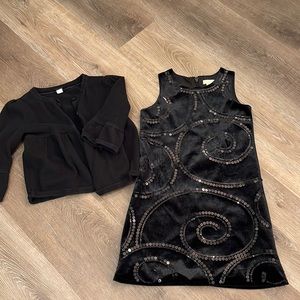 Children’s place dress with black cardigan